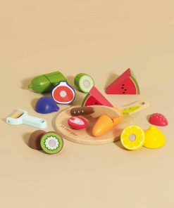 Wooden Chopping Board & Sliceable Play Food