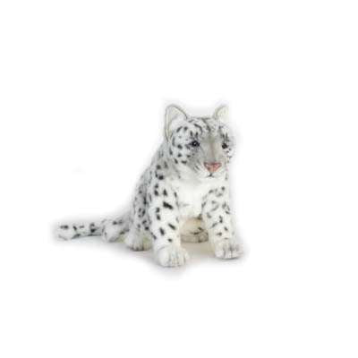 Sitting Snow Leopard Stuffed Animal - Image 2
