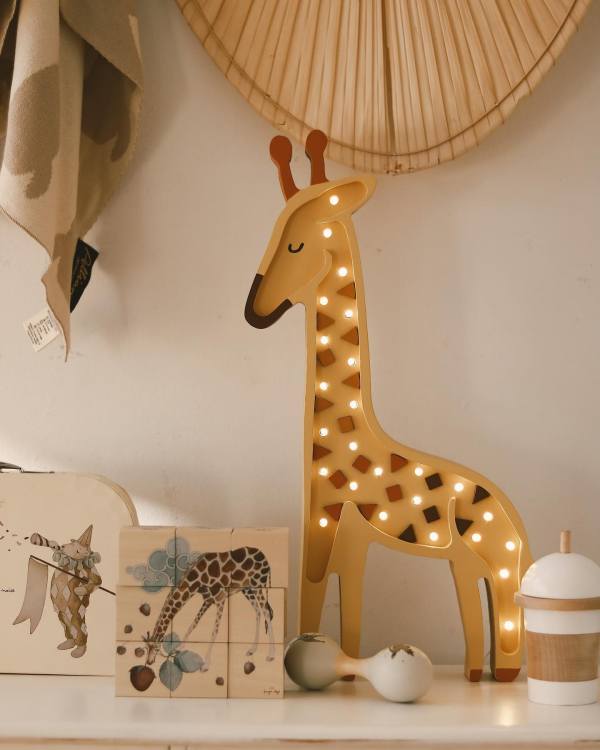 Handmade Wooden Lamp - Giraffe