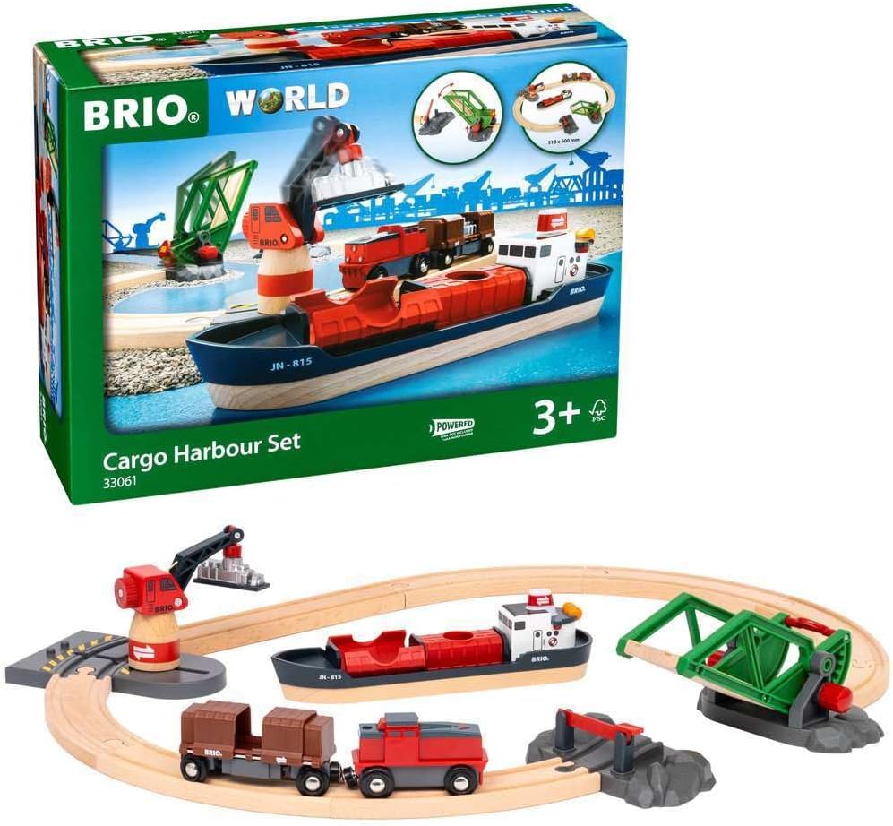 BRIO World Train Set Cargo Harbour Set - Image 2
