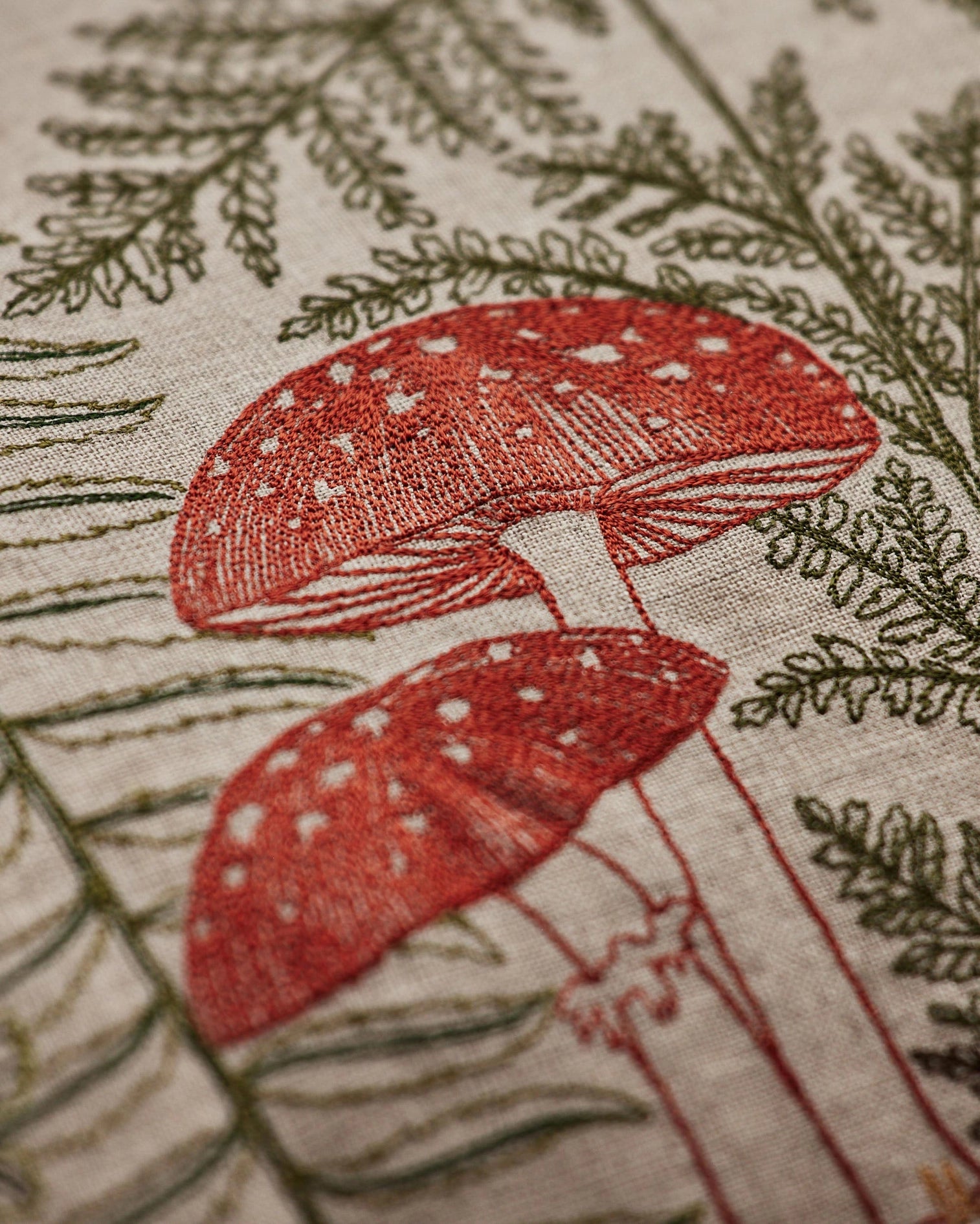 Coral & Tusk Mushrooms and Ferns Lumbar Pillow - Image 2
