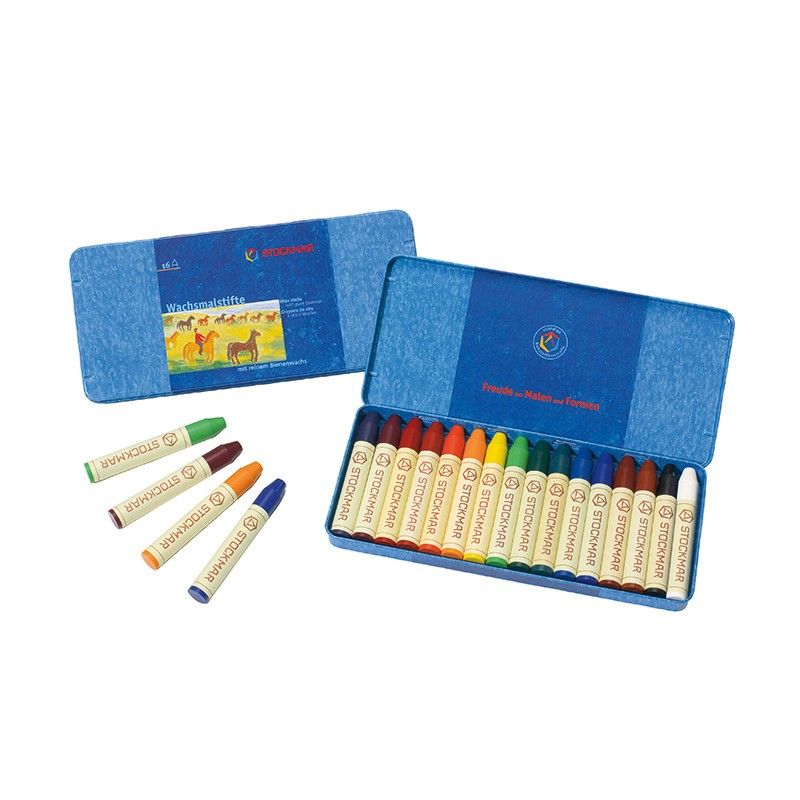 Stockmar Wax Stick Crayons Tin Case - 16 Assorted - Image 3
