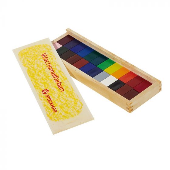 Stockmar Wax Block Crayons Wooden Box - 24 Assorted - Image 3