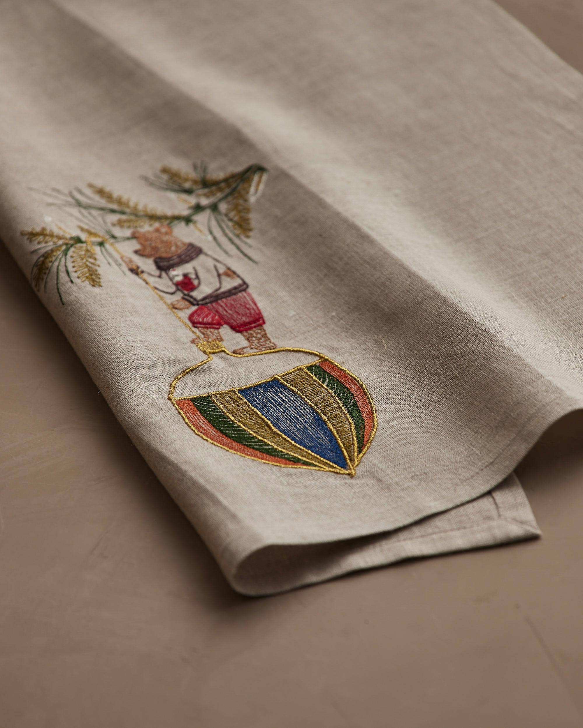 Coral & Tusk Deck the Halls Bear Tea Towel - Image 3