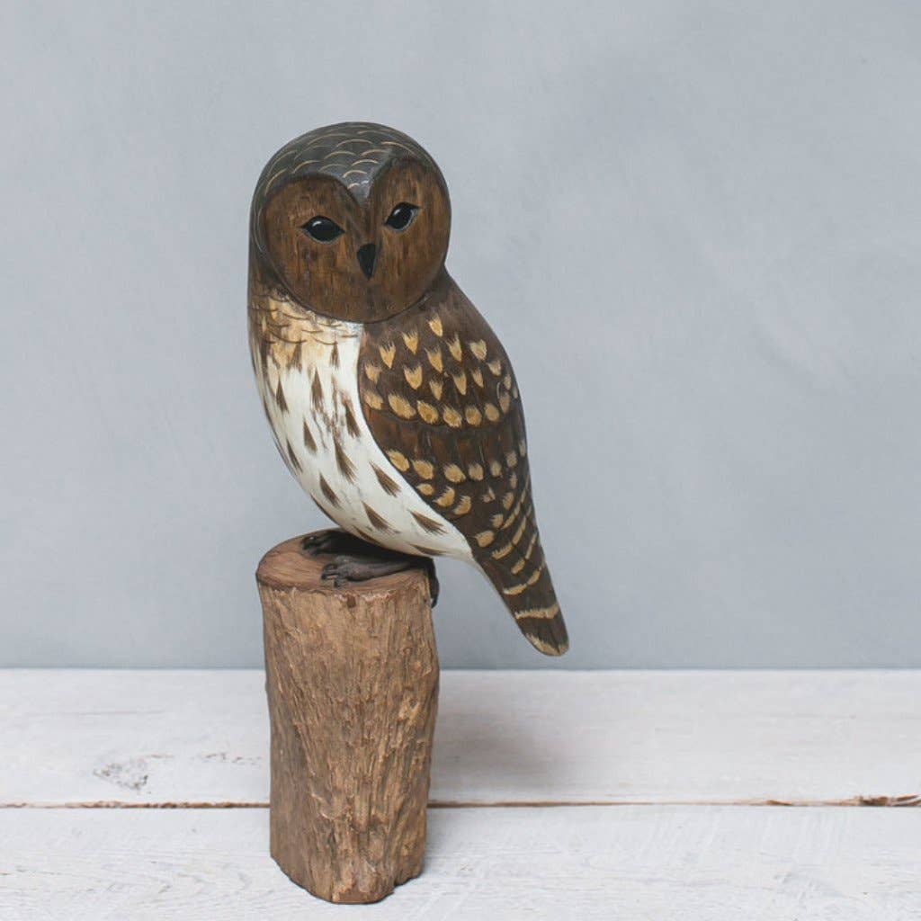 Hand Carved Barred Owl - 13"H - Image 2