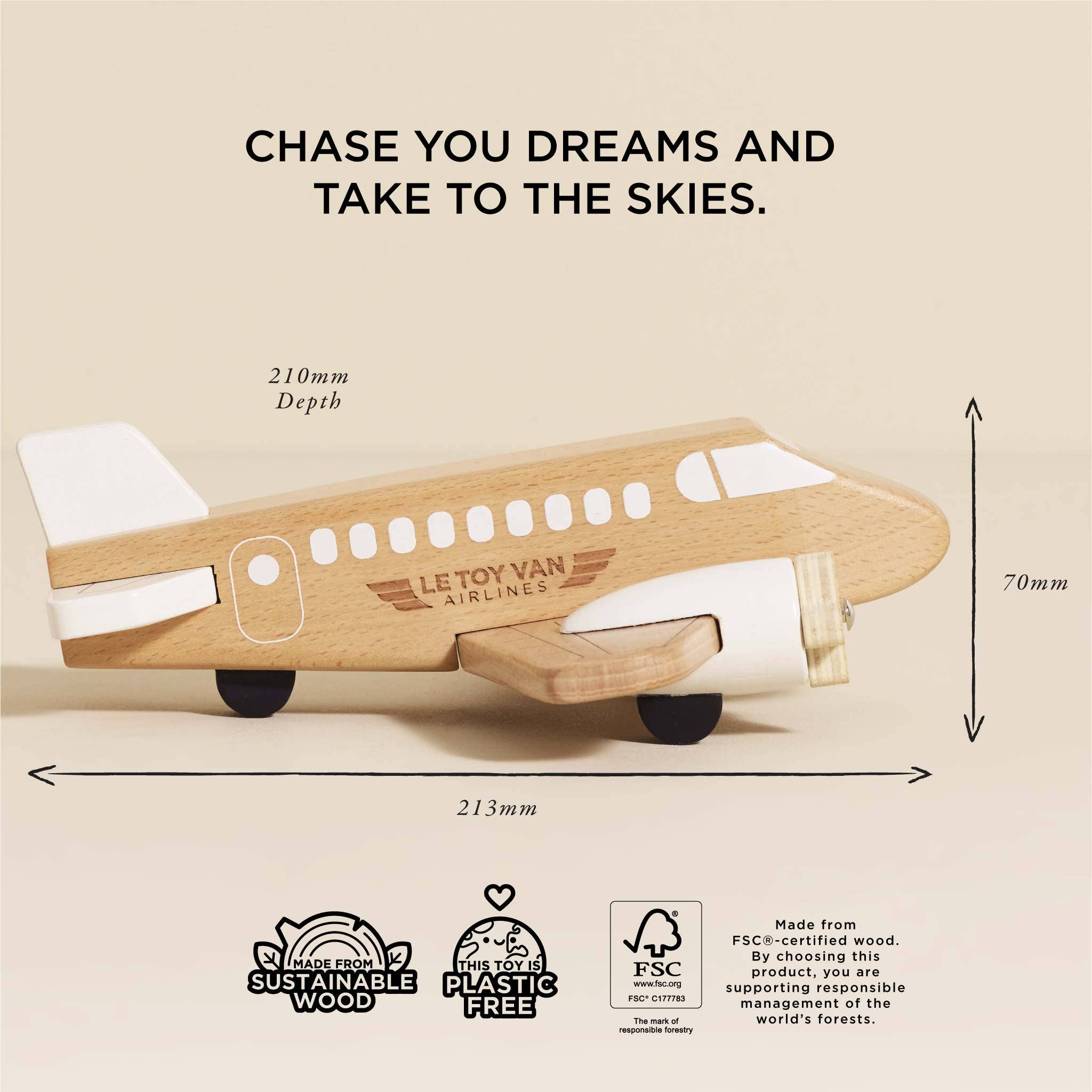 Wooden Toy Plane - Image 5