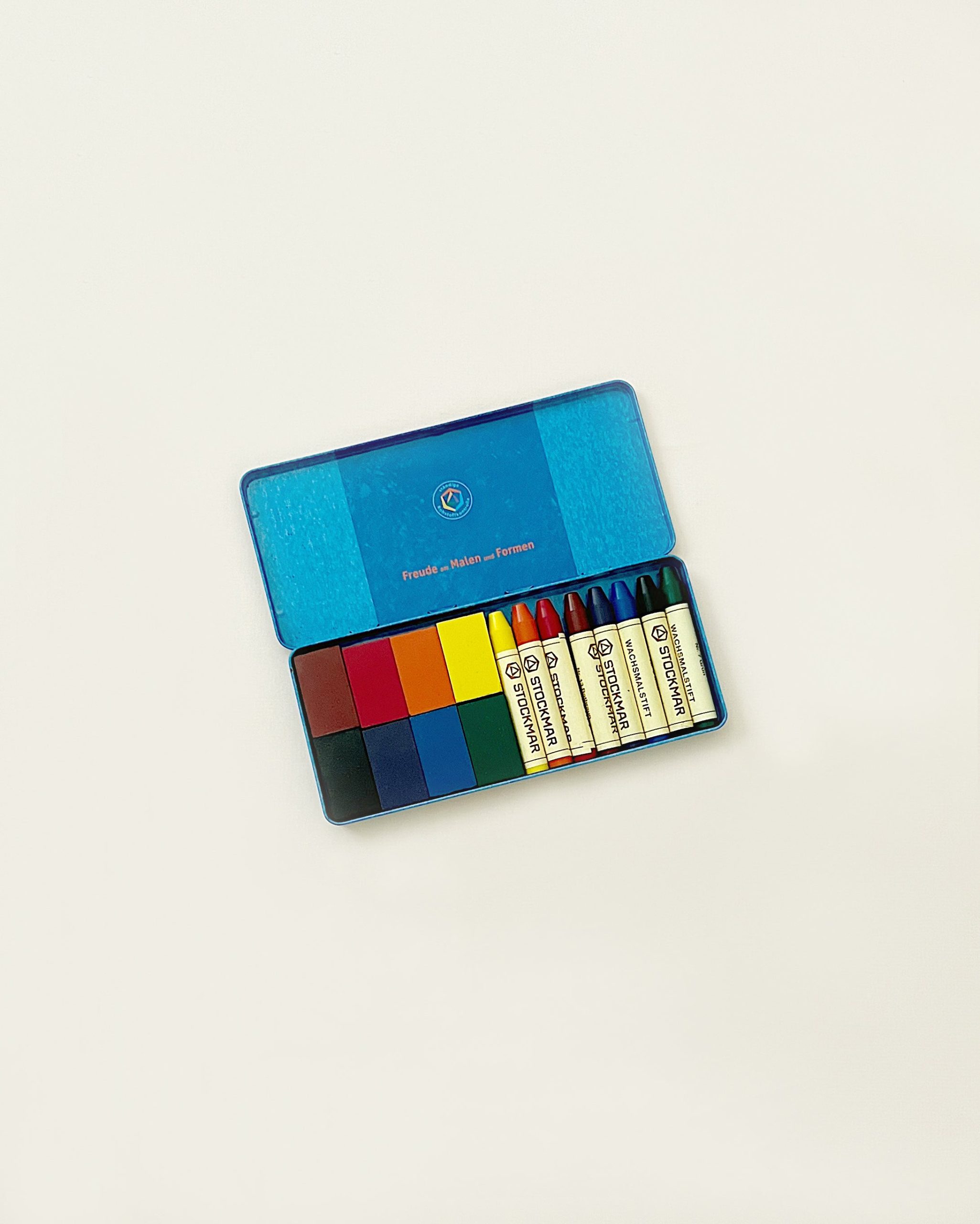 Stockmar Wax Crayons Combo Standard Tin Case - 8 Blocks & 8 Sticks Assorted - Image 2