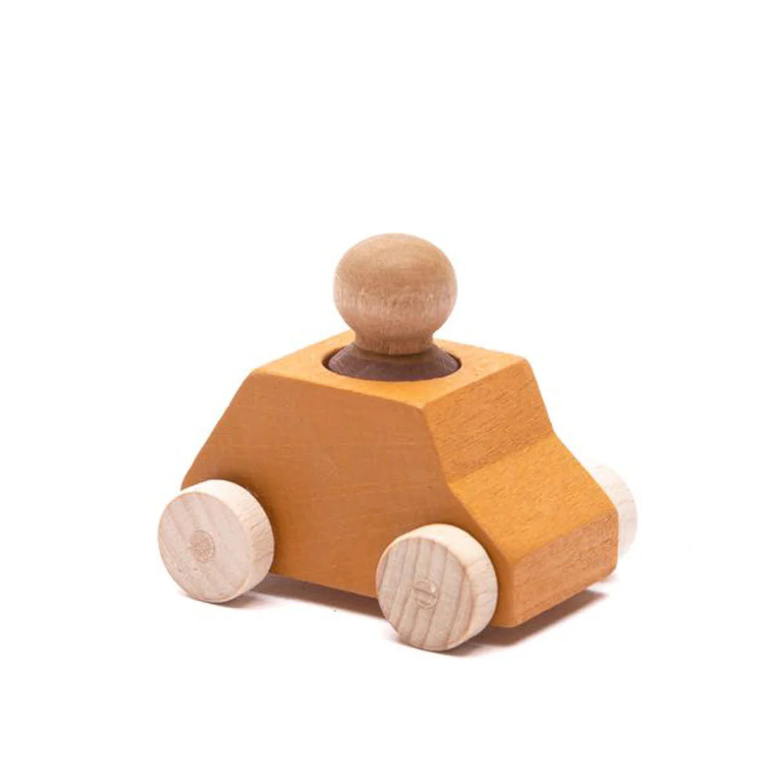 Lubulona Wooden Car with Figure - Ochre - Image 2