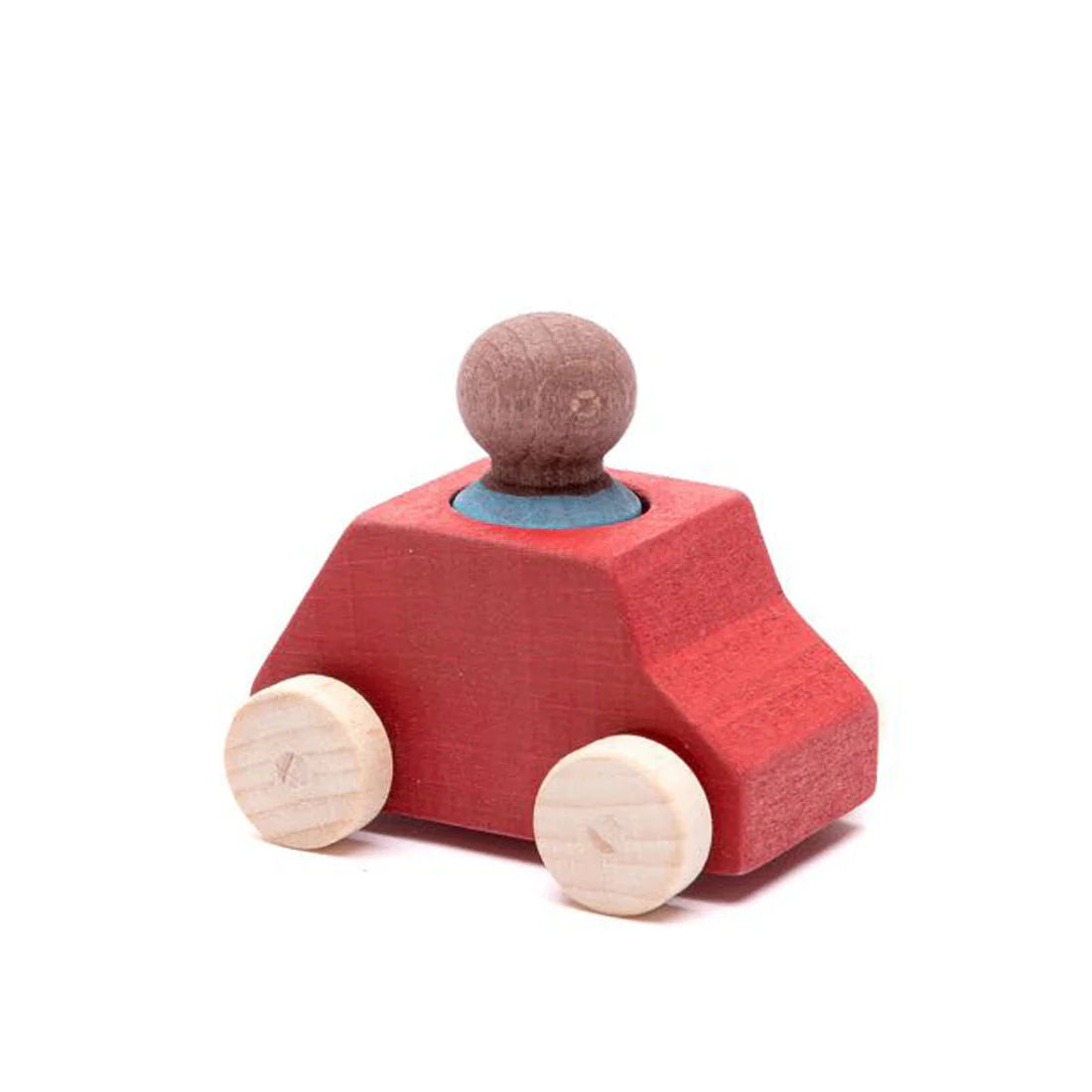 Lubulona Wooden Car with Figure - Red - Image 2