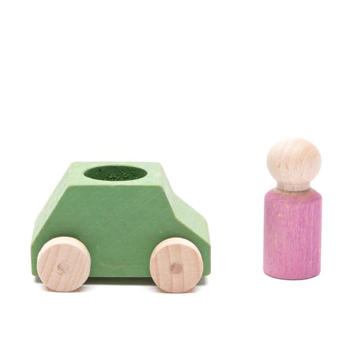 Lubulona Wooden Car with Figure - Mint - Image 3