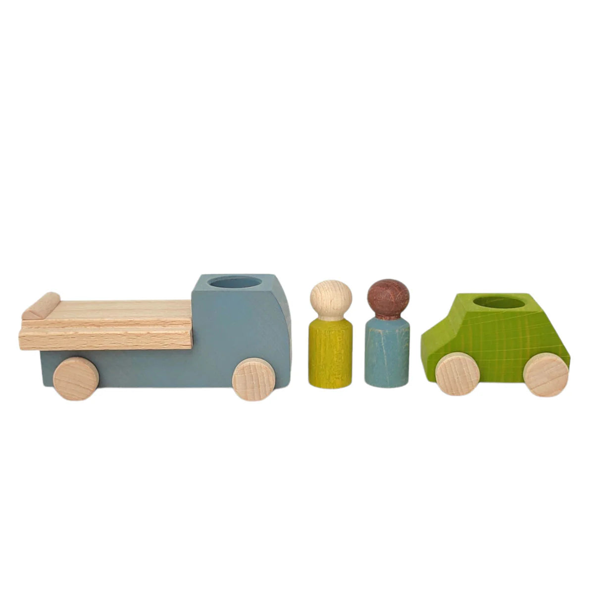 Lubulona Wooden Tow Truck - Grey - Image 3
