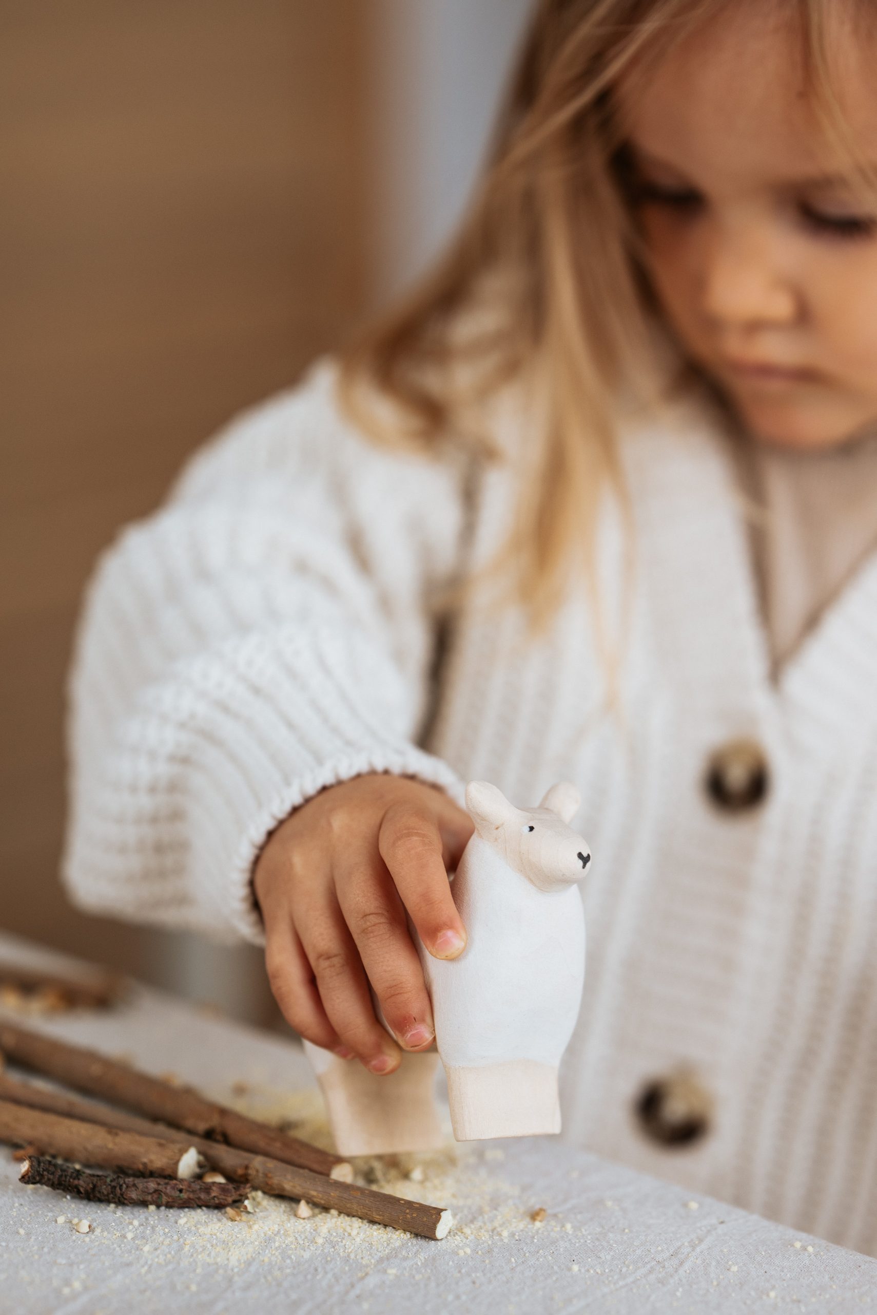 Handmade Wooden Sheep - Image 3