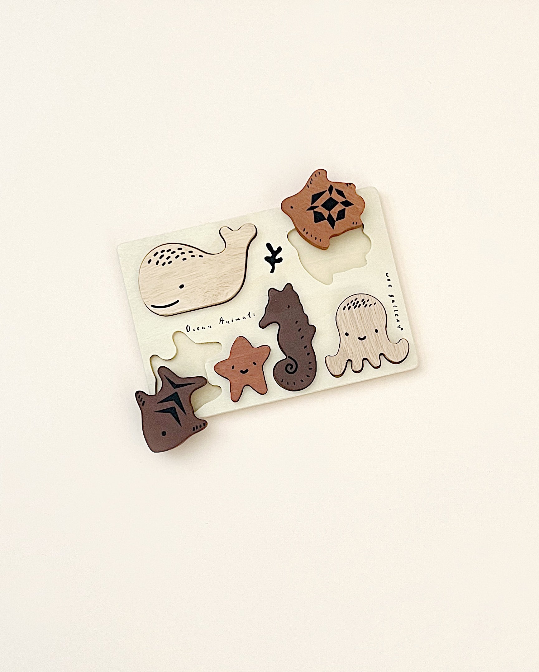 Wooden Tray Puzzle - Ocean Animals - Image 2