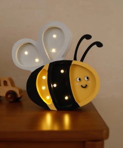 Handmade Wooden Mini Lamp - Happy Bee