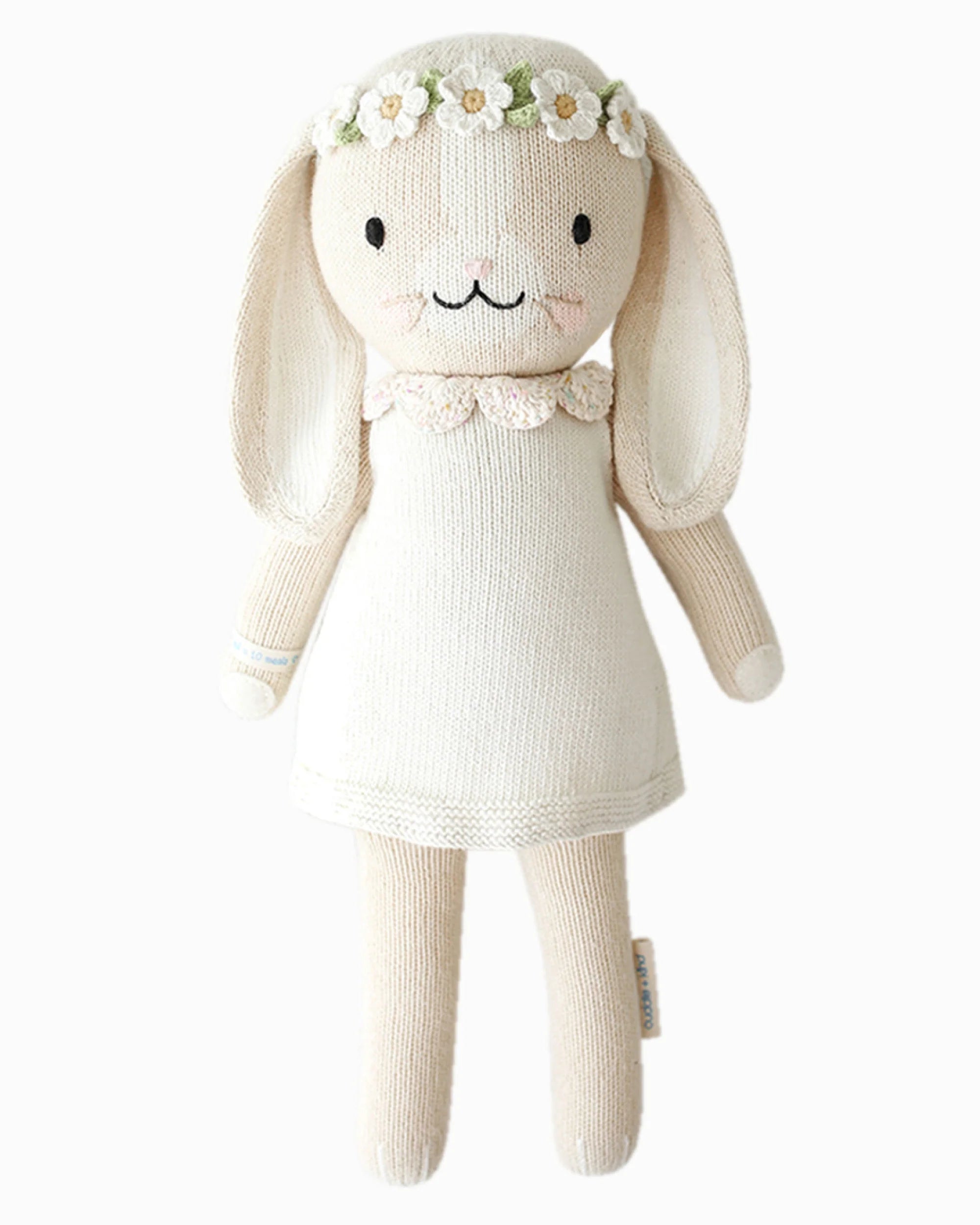 Cuddle + Kind Hannah the Bunny (Ivory Floral Crown) - Image 3