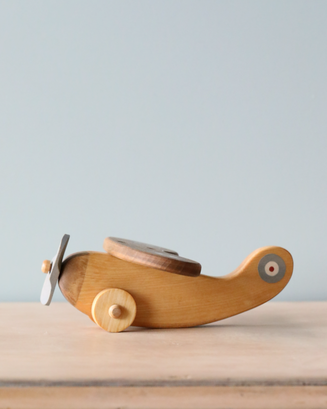 Handmade Wooden Airplane - Image 4
