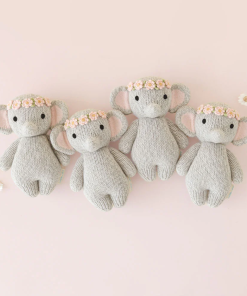 Cuddle + Kind Baby Elephant (Blush Floral Crown)