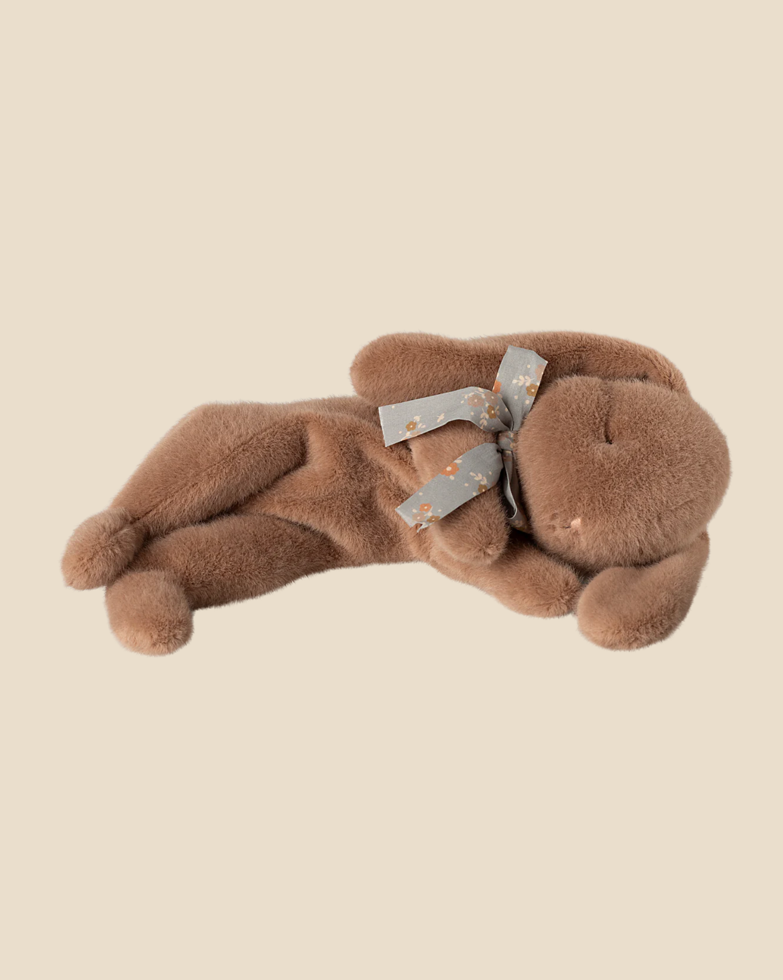 Plush Sleeping Bunny - Soft Brown - Image 2