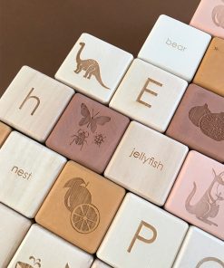 Sabo Concept Alphabet Wooden Blocks - Rose
