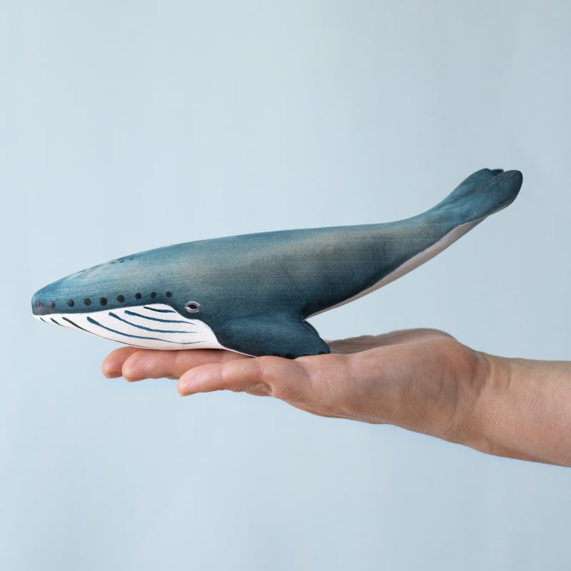 Bumbu Handmade Wooden Blue Whale Family Set - Image 3