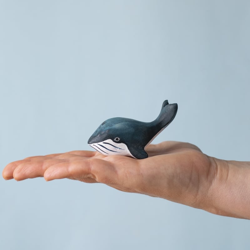 Bumbu Handmade Wooden Blue Whale Family Set - Image 4