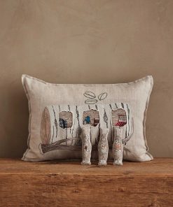 Coral & Tusk Aspen Log Bunnies Pocket Pillow