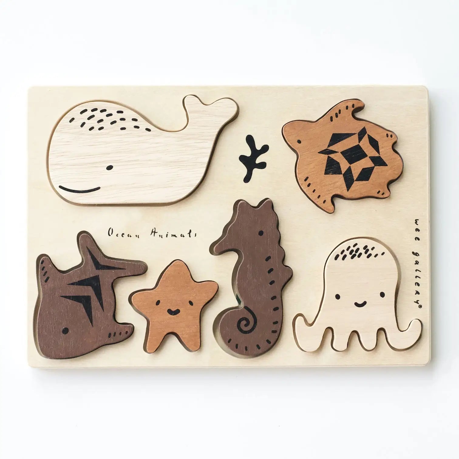 Wooden Tray Puzzle - Ocean Animals - Image 4