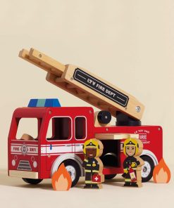 Wooden Toy Fire Engine & Characters