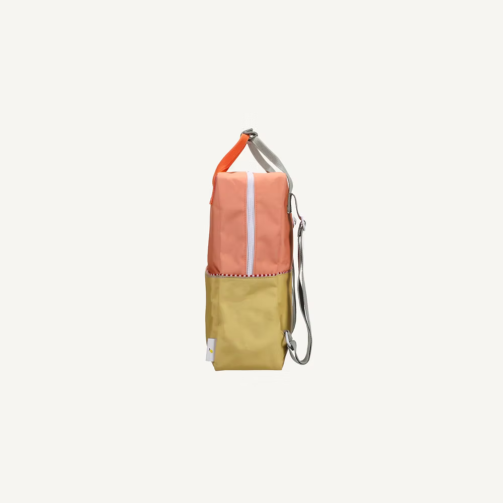Sticky Lemon Backpack Large | Color Blocking | Coral Pink + Reed Green - Image 4