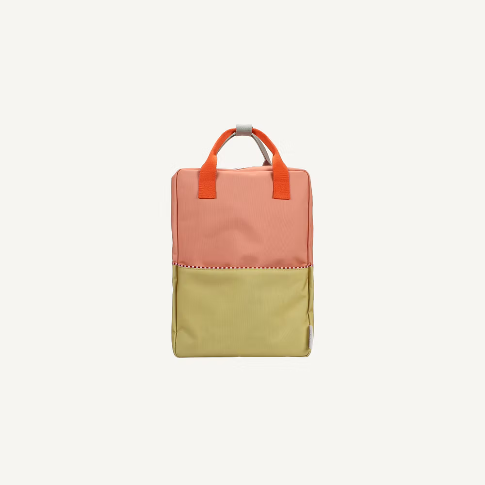 Sticky Lemon Backpack Large | Color Blocking | Coral Pink + Reed Green - Image 3