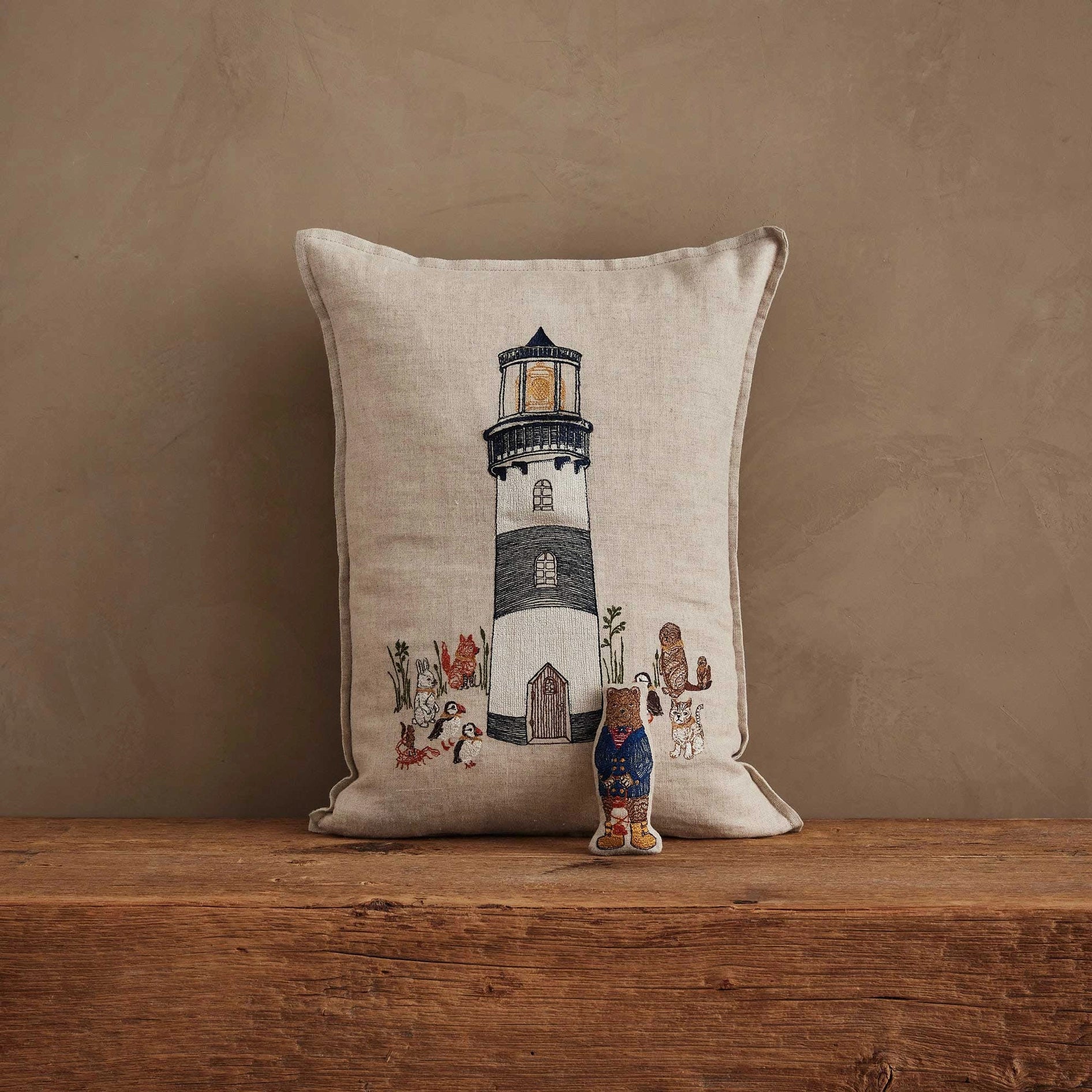 Coral & Tusk Lighthouse Friends Pocket Pillow