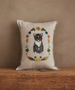 Coral & Tusk Kitten Cameo Pillow
