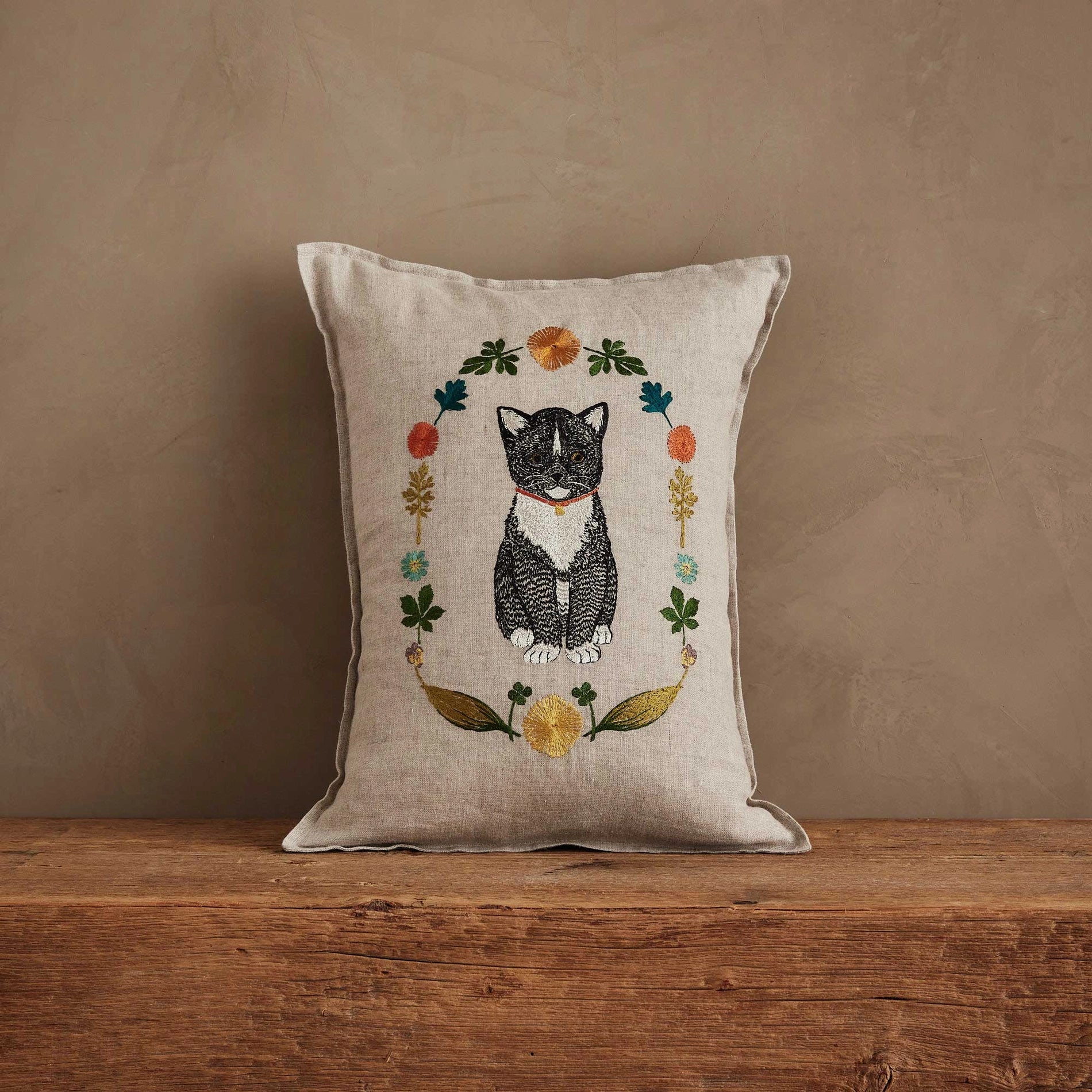 Coral & Tusk Kitten Cameo Pillow