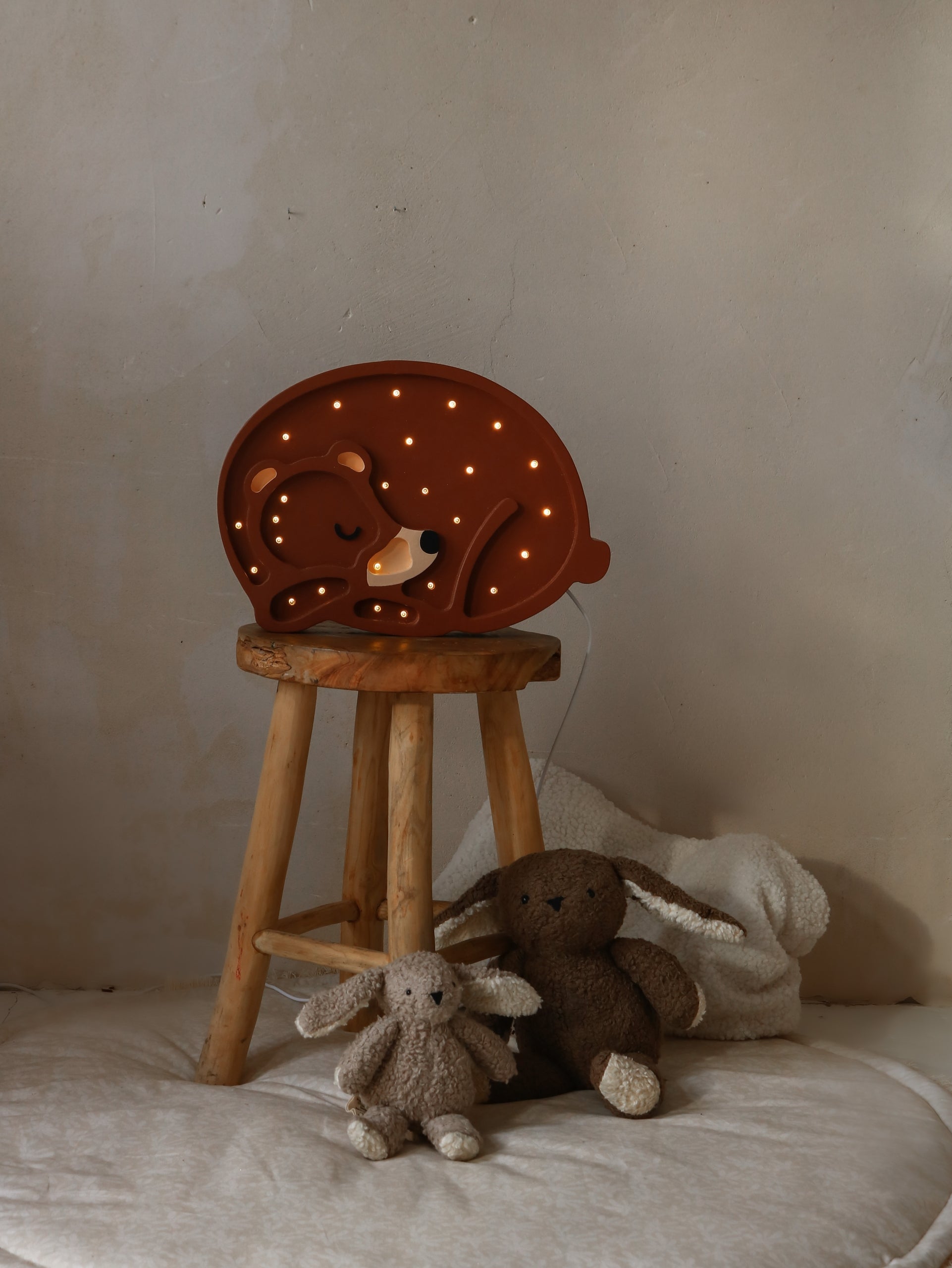 Handmade Wooden Lamp - Bear
