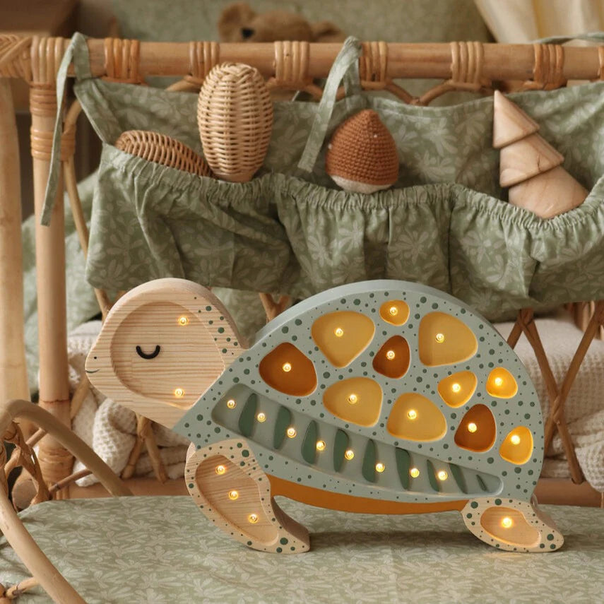 Handmade Wooden Lamp - Turtle - Image 3